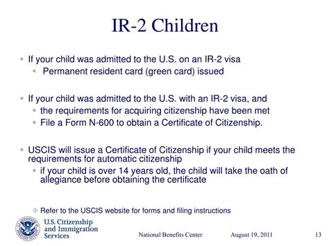 ir 2 visa automatic citizenship.
